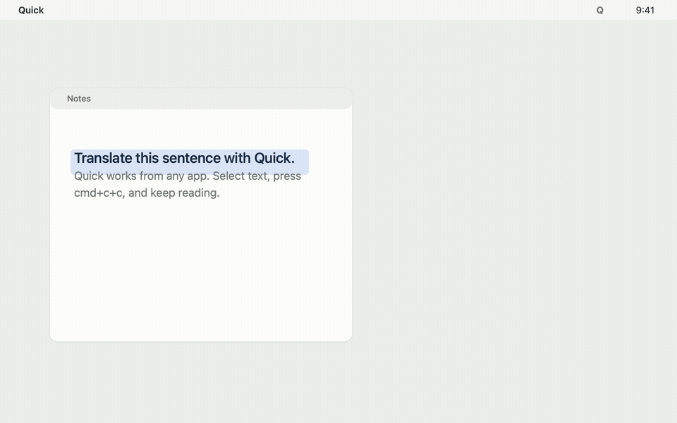 Quick cmd+c+c translation and local OCR demo